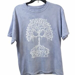 3 Savannah Hydroponics & Organics Tshirts Purple, Orange, & Brown Haynes & Anvil